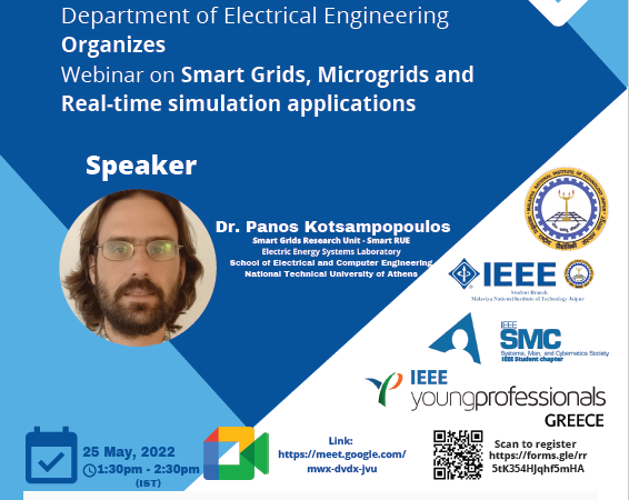 Webinar on “Smart Grids, Microgrids and Real-time simulation applications”, organized by Malaviya National Institute of Technology Jaipur